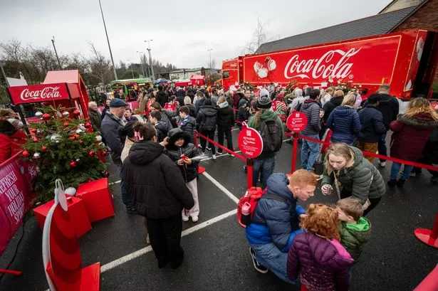 Crowds flock to visit Coca-Cola truck in Cardiff