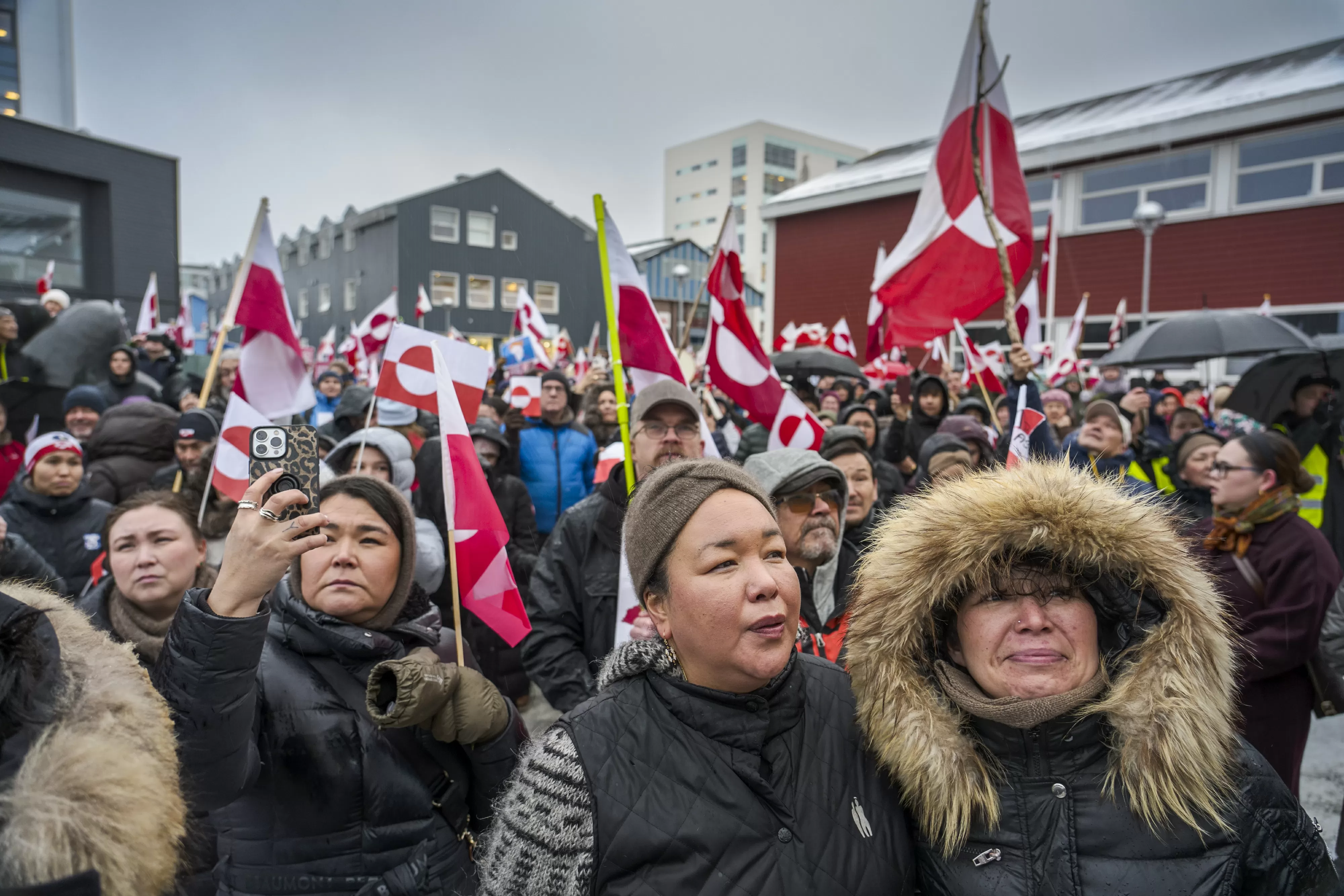 Pro-Greenland demonstrators mock Trump with ‘Make America Go Away’ hats