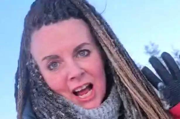 Daredevil mum sledges down Welsh mountain like a pro and gets it all on camera