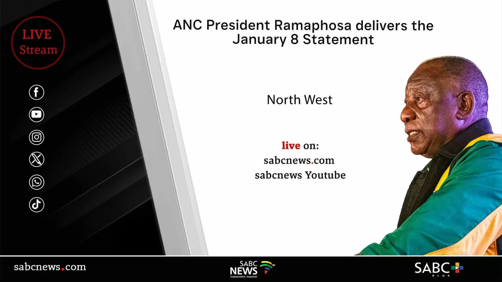 LIVE: ANC January 8 Statement: Ramaphosa delivers keynote address