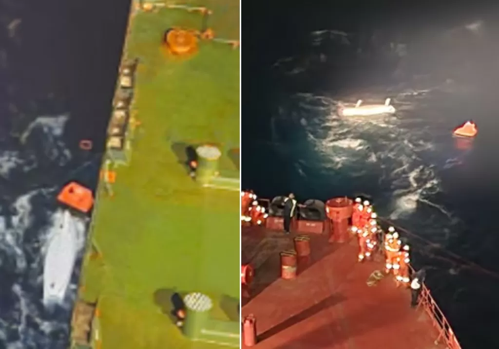Rower rescued after ‘rogue waves’ capsize boat in middle of Atlantic
