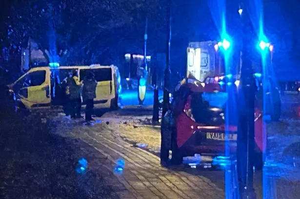Motorist reported for driving offences after two-car crash at roundabout