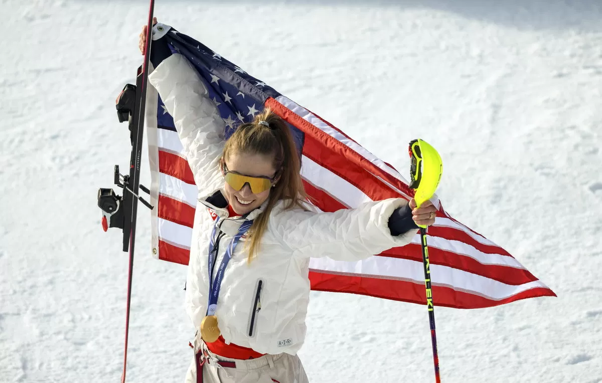 Mikaela Shiffrin Slips Up in Front of Viewers After Winning Gold Medal at Milan Olympics