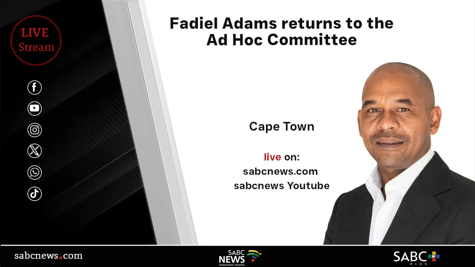 LIVE: Fadiel Adams returns to the Ad Hoc Committee