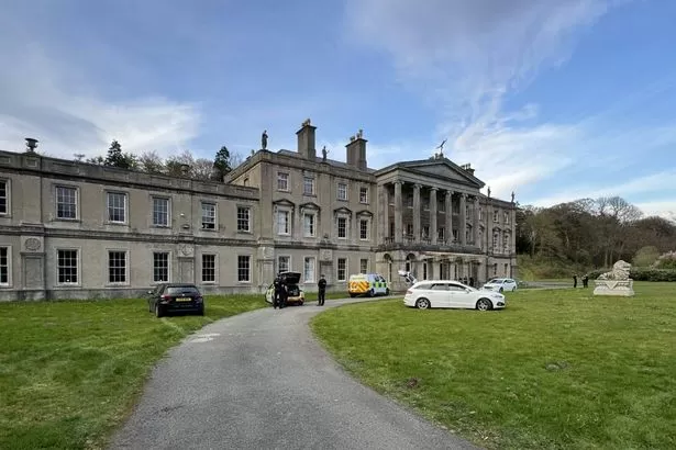 Grand Welsh mansion taped off by police following raid